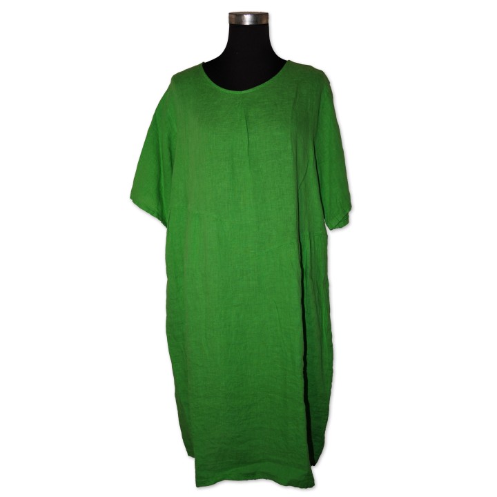 Kleid, apfelgrün, 100% Leinen, One Size