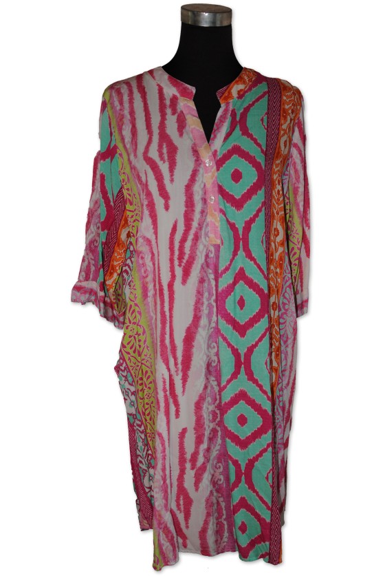 Kleid, pink/fuchsia, 100% Viscose, One Size, V.Milano