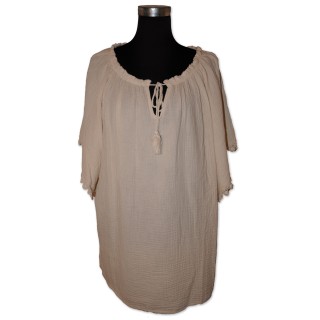 Bluse, creme/Panna, 100% Baumwolle, One Size