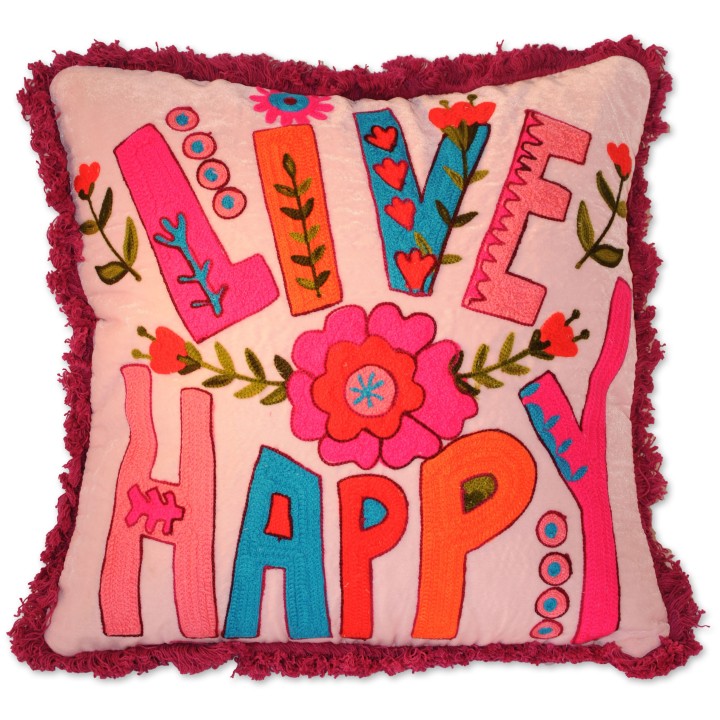 Kissenhülle "HAPPY LIVE"