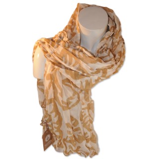 Tuch, multicolor creme/schwarz gemustert