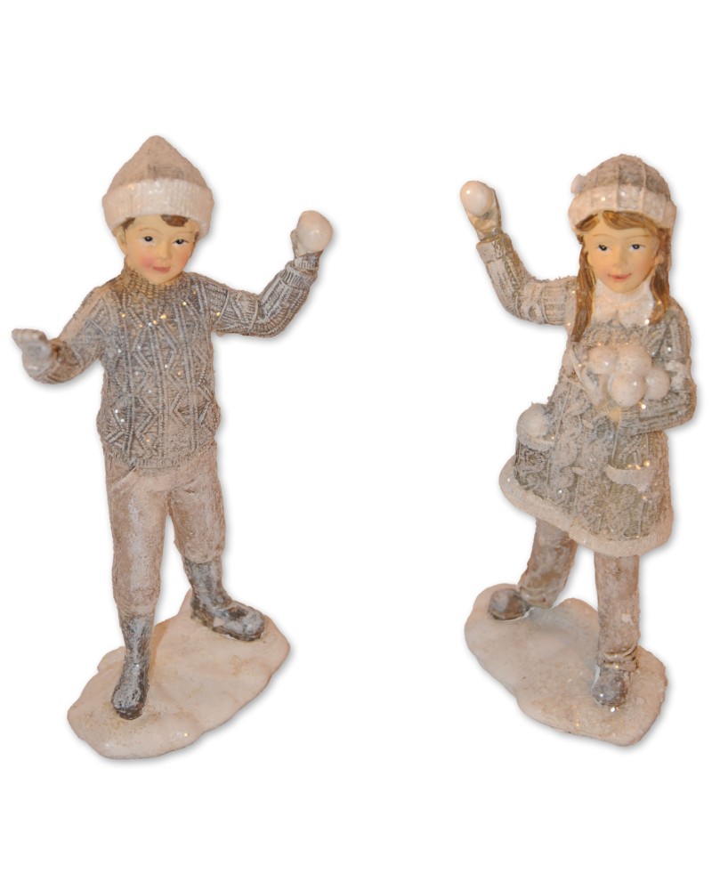 Schneekinder "Schneeball", 2-er-Set