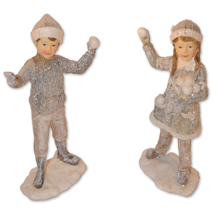 Schneekinder "Schneeball", 2-er-Set