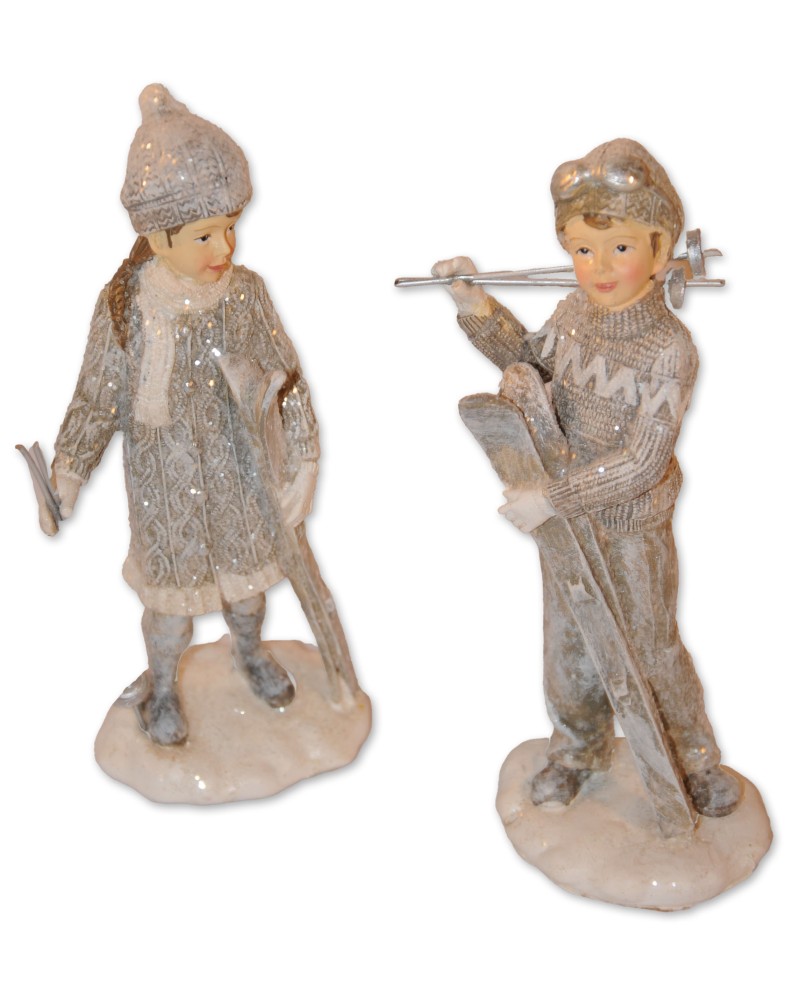 Schneekinder "Ski", 2-er-Set