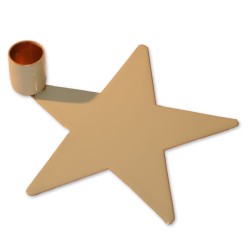 Sternleuchter, Kerzenständer, pastellgrün, Metall lackiert für Stabkerze