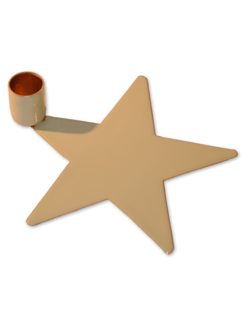 Sternleuchter, Kerzenständer, pastellgrün, Metall lackiert für Stabkerze