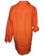 Shirt, Bluse, Hemd "Amy", orange, 100% Leinen