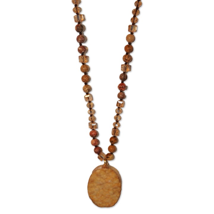 Kette, Necklace  "Kelly", brown