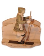 Nostalgie Figur Kartenhalter Skifahrerin Elisabeth