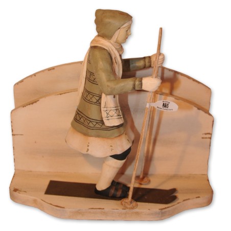Nostalgie Figur Kartenhalter Skifahrerin Elisabeth