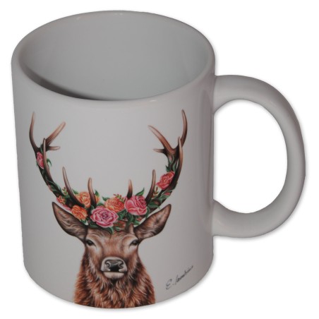 Blumenhirsch Tasse