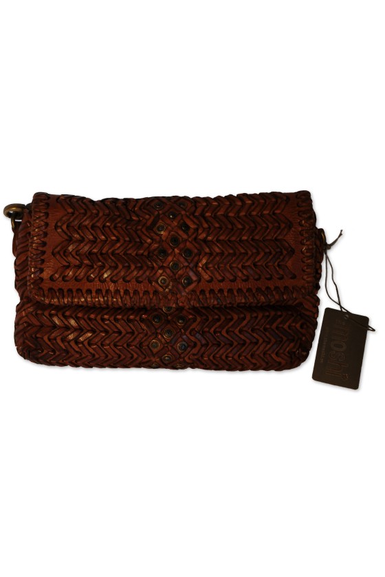 Shoulder bag Riley, cognac, Umhängetasche, echt Leder