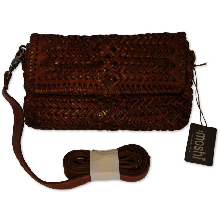 Shoulder bag Riley, cognac, Umhängetasche, echt Leder
