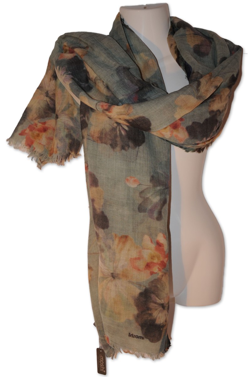 Scarf Linda grey, Schal, grau multicolor