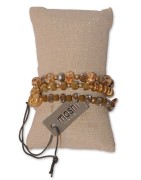 Bracelet Fanny, taupe, Armband, 3-reihig
