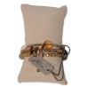 Bracelet Nicole, taupe, Armband, 3-reihig