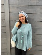Poncho Kate, blue, One Size