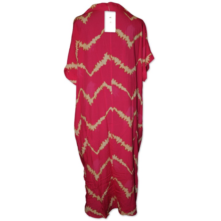 Kleid, pink/creme gemustert