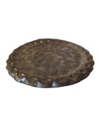 Tablett silberfarbig antikfinish