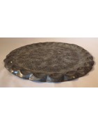 Tablett silberfarbig antikfinish