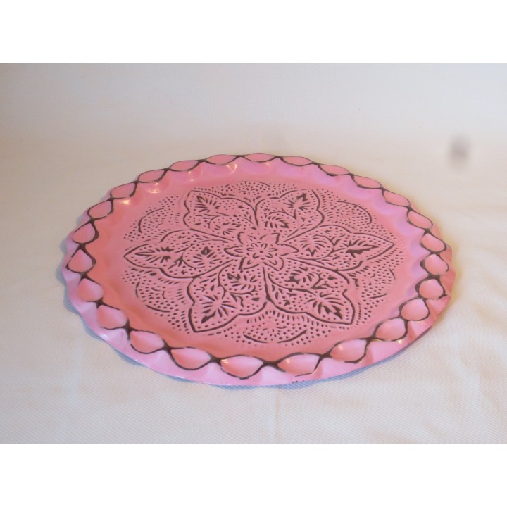 Metalltablett Rosa klein